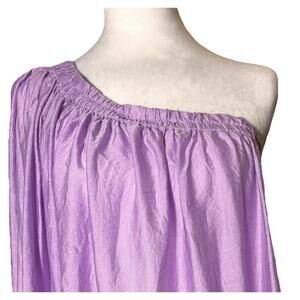 Maeve Anthropologie One Shoulder Purple Blouse XL Coquette Summer Vacation Beach